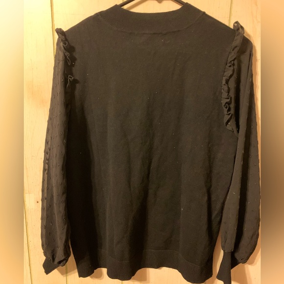 INDIGO ROSE women’s black see-through long sleeves, size large - Picture 4 of 6